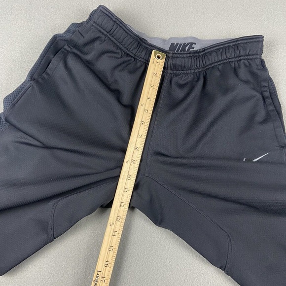 Nike Dri Fit Sweatpants Mens Size Large L Black Polyester Zip Cuff Performance - Picture 11 of 16